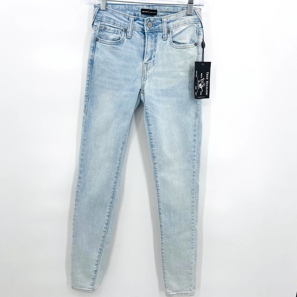 NWT TRUE RELIGION Jennie Curvy High Rise Skinny Light Blue Wash Jeans Size 24 - Picture 3 of 10